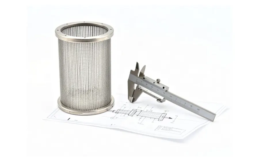 Canastos filtrantes de acero inoxidable y cuerpo de bronce fabricados sobre plano